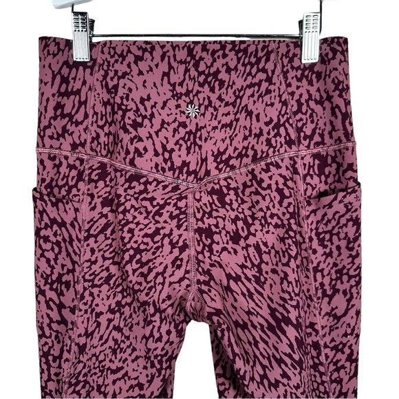 ATHLETA Salutation Stash Pocket II Printed 7/8 Tight in Tawny Rose - Picture 8 of 11